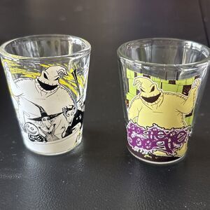 Set Of Two Nightmare Before Christmas Oogie Boogie Shot Glasses 1.5 Ounces